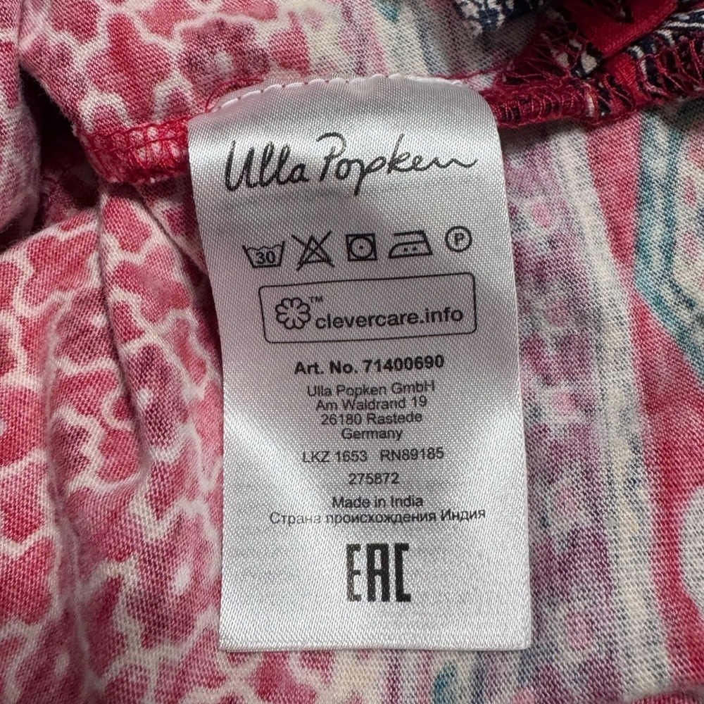 Ulla Popken Floral & Paisley Vneck Cotton Blouse Top Women Size 28/30 - Picture 5 of 12